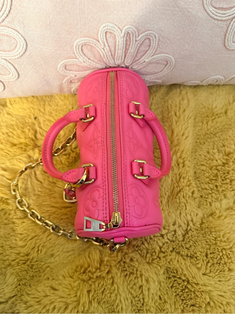 Louis Vuitton dragon fruit pink bubblegram Monogram Barrel Papillon bag - Picture 7 of 11